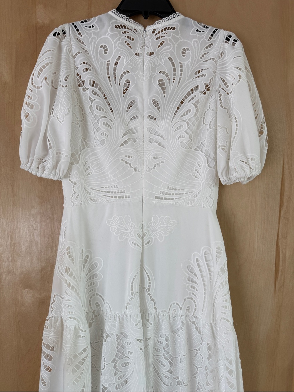 Shoshanna Soren White Medallion Geometric Lace Maxi Dress Size 6 - Picture 12 of 15